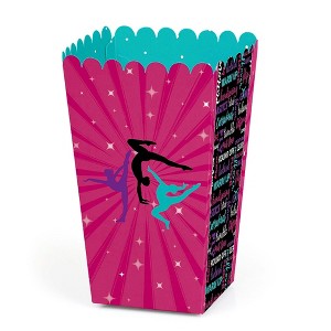 Big Dot of Happiness Tumble, Flip & Twirl - Gymnastics - Birthday Party or Gymnast Party Favor Popcorn Treat Boxes - Set of 12 - 1 of 4