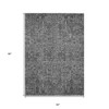 Charcoal And Silver Floral Washable Indoor Outdoor Area Rug - 3 of 4