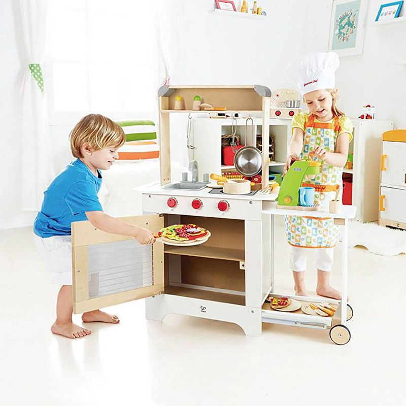 Hape Cook 'N Serve Kids Contemporary Design Pretend Play Wooden Cooking Kitchen, 2 of 7