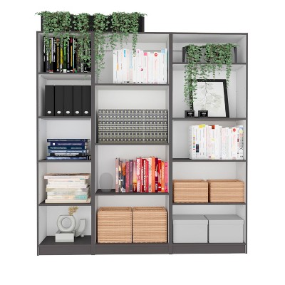 NicBex 14 Shelves File Cabinet,Office Cabinet with 4 Spacious Tier-Shelving Design,Modern Lateral Storage Cabinet,Filing Cabinet for Home Office