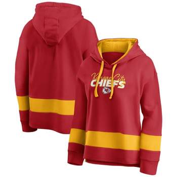 NFL Kansas City Chiefs Women's Halftime Adjustment Long Sleeve Fleece Hooded Sweatshirt