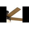 Hunter Fans 46" Anslee Lighted Ceiling Fan Premier Bronze American Walnut 5 Blades Flush Mount LED Dimmable - 4 of 4