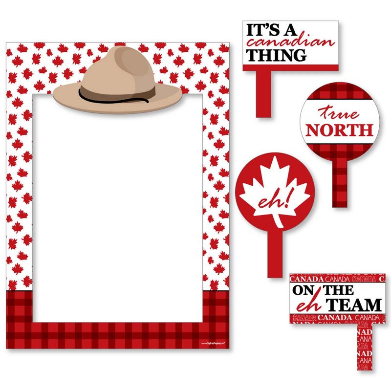 Big Dot of Happiness Canada Day - Canadian Party Selfie Photo Booth Picture Frame & Props - Printed on Sturdy Material, 5 of 7