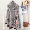 Anna-Kaci Lightweight Printed Scarf with Intricate Circular Pattern and Soft Draping Design for Stylish Everyday Layering 33.5x71in - 3 of 4