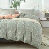 Twin Duvet Cover Set, 100 Soft Cotton, 3 Pieces, Vintage Floral Pattern, Zipper Closure - 3 of 4