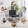 COLAMY Accent Arm Chair, Modern Accent Chairs for Home Office- Black - 4 of 4