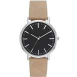 Men's Value Strap Watch - Goodfellow & Co™ Silver/Brown