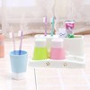 Basicwise Family Size Toothbrush and Toothpaste Holder with 3 Cups - 3 of 4