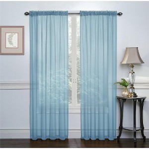 Kate Aurora Living Premium 2 Pack Sheer Voile Window Curtain Panels - 1 of 1