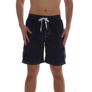 Whiskey and Oak Men's Bathing Suit Swim Trunks 94954-NVY-2XL - 1 of 3