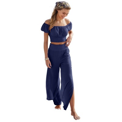 VENUS Womens Slit Cover-Up Pants
