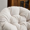 Racxily Oversized Swivel Accent Chair, 360 Swivel Barrel Chair, Papasan Chair for Living Room Bedroom - 4 of 4