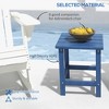 Patio Side Table, 15" Square Outdoor End Table, HDPE Plastic Tea Table for Adirondack Chair or Lawn - 4 of 4