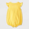 Baby Girls' Little Ray of Sunshine Romper - Cat & Jack™ Yellow - 2 of 4