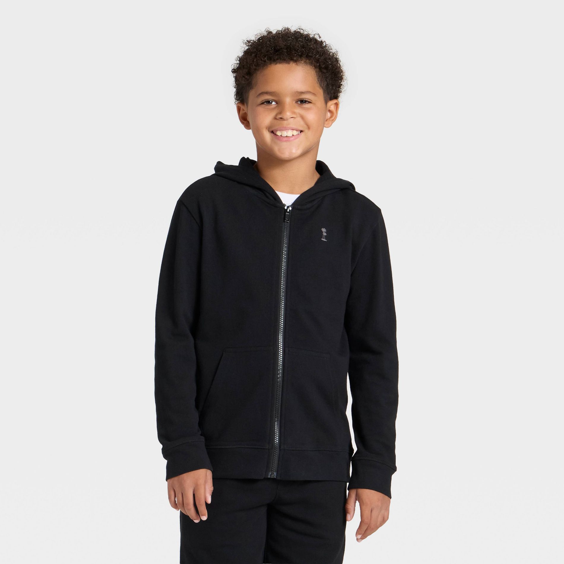 Boys' Full-Zip Relaxed Fit French Terry Hoodie - Cat & Jack™