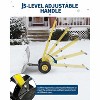 TackView Snow Shovel with Wheels, Heavy Duty Double Rod Wheeled Snow Pusher with Metal Blade, for Driveway Sidewalk Yard - 4 of 4