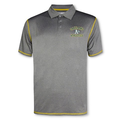 MLB Oakland Athletics Men's Your Team Gray Polo Shirt - S