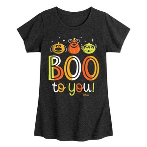 Girls' - Disney - Boo To You Fitted Short Sleeve Graphic T-Shirt - 1 of 4