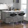 Tangkula Height Adjustable Bar Stools Set of 2 Swivel Counter Stools with Hollow Back & Footrest Heavy-duty Metal Frame Upholstered Pub Stools Swivel - 2 of 4
