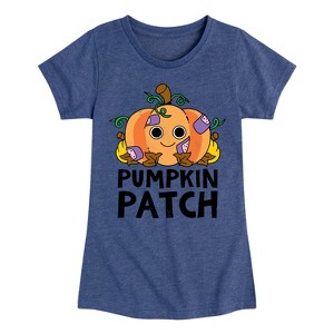 Girls' - Instant Message - Pumpkin Patch Fitted Short Sleeve Graphic T-Shirt - 1 of 4