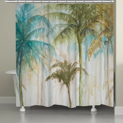 Laural Home Watercolor Palm Shower Curtain