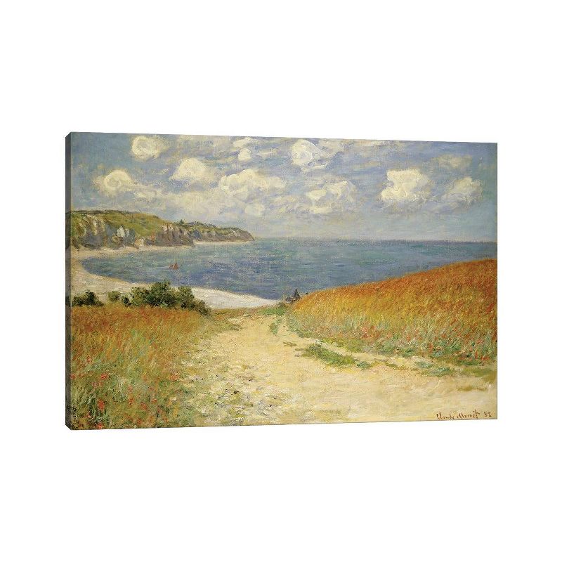  Path in The Wheat at Pourville 1882 by Claude Monet Unframed Wall Canvas - iCanvas, 1 of 4