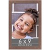 PosterPalooza | Photo Size Shabby Chic Brown Picture Frame - UV Acrylic, Foam Board Backing, Hanging Hardware - 2 of 4