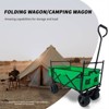 Outdoor Garden Park Wagon with Canopy and Pockets, Foldable Portable Utility Beach Trolley Cart with 7" Wheels for Camping Garden Capacity 262 LBS - 4 of 4