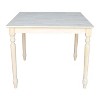 International Concepts Solid Wood Top Table - Turned Legs - 3 of 4