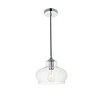 Elegant Lighting Destry 3 Lights Black Pendant With Clear Glass - 3 of 4