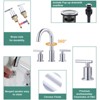 WOWOW 8 in. Widespread Double Handle Bathroom Faucet with Pop-Up Drain in Brushed Nickel - 4 of 4