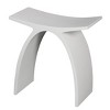 ALFI Arched White Matte Solid Surface Resin Bathroom / Shower Stool - 4 of 4