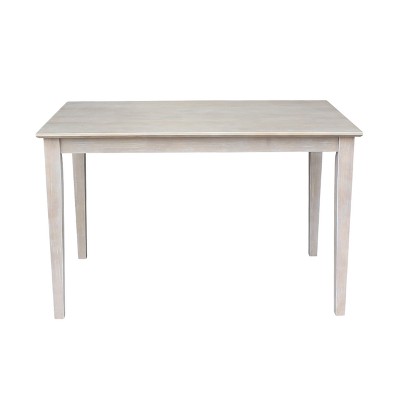 Solid Wood 30"X 48" Dining Table Washed Gray Taupe - International Concepts