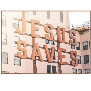 Dicksons Jesus Saves 7 X 5 Wood Print Overlay Wall Art Sign Plaque - 1 of 3