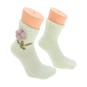 Unique Bargains Women's Comfortable Floral Sleep Cozy Socks 1 Pair - 1 of 4