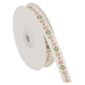 Unique Bargains 0.39"x29.53' Heart Flower Gift Ribbon - 1 of 4