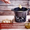 Alva Cookware Nori Cast Iron Fondue Set, Enameled, with 8 Forks, Food Warmers, Cheese Melts, Hot Chocolate Maker, Non Toxic - 2 Qt, 8" - 2 of 4