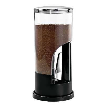 Zevro 8oz Plastic Indispensable Ground Coffee Dispenser Black