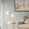 Ink+Ivy Holloway Table Lamp (Includes LED Light Bulb) White/Gold: Marble Base, Dual Sockets, Modern Design - 3 of 4