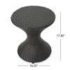 Maggift Patio End Tables, Stylish End Tables for Indoor and Outdoor Use, Ideal for Gardens, Backyard, Special Design, Brown, 16.25"*16.25"*17.3" - 3 of 4