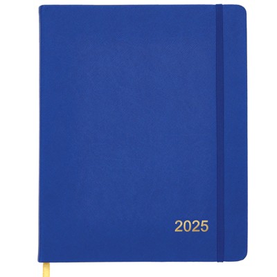 Global Printed Products Textured Cover Weekly Monthly Planner 8" x 10" CY 2025 (Blue)