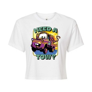 Women's - Disney - Mater Need A Tow Cropped Graphic T-Shirt - 1 of 4