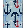 Homefires Ship A'Hoy Runner Rug, 20" x 54" – Nautical Anchor Design in Blue & White - 2 of 3