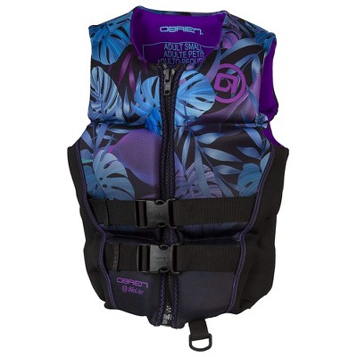 O'Brien Watersports Ladies Flex V-Back Lightweight Water Adult Safety Life Jacket Sport Vest Outerwear, Aqua