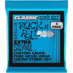 Ernie Ball Extra Slinky Classic Rock and Roll Electric Guitar Strings 3 Pack 8 - 38 - 1 of 2