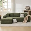 108" Sectional Couches, L-Shaped Corduroy Fabric Upholstered Modular Sectional Couches with Chaise - 2 of 4