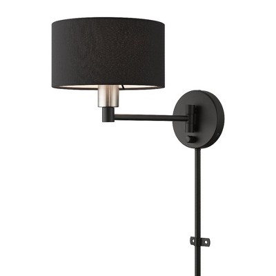 Livex Lighting Bainbridge 1 - Light Wall Light in  Black/Brushed Nickel