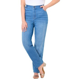 Catherines Women's Plus Size Right Fit Curvy Jean - 1 of 4