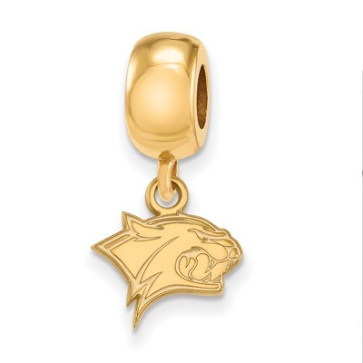Black Bow Jewelry 14k Yellow Gold Plated Sterling Silver New Hampshire Wildcats NCAA Bead Charm