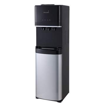 Primo Deluxe Bottom-Load Water Cooler Dispenser with 3-Temperature Settings - Stainless Steel